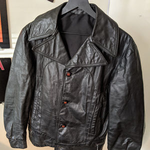 Vintage Black Leather Jacket
